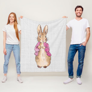 Manta Polar Conejo clásico con chaqueta rosa