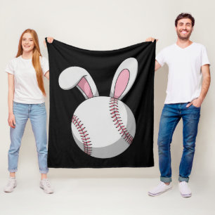 Manta Polar Conejo de béisbol de Pascua Oídos de conejo lindos