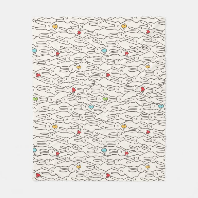 Manta Polar Conejo de Pascua: Alegre Diversión sin Marea. (Anverso)