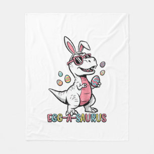 Manta Polar Conejo de Pascua de dinosaurio para niños Huevo A 