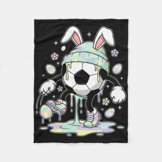 Manta Polar Conejo de Pascua de fútbol huevo goteo helado niño
