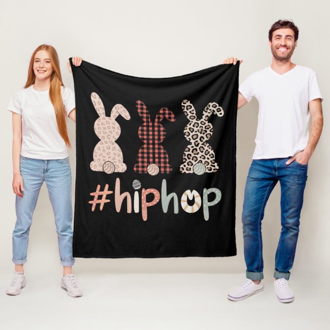 Manta Polar Conejo de Pascua de Hip Hop Primavera Lindo (In situ)