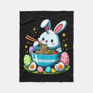 Manta Polar Conejo de Pascua Ramen Kawaii Mujeres Japonesas de