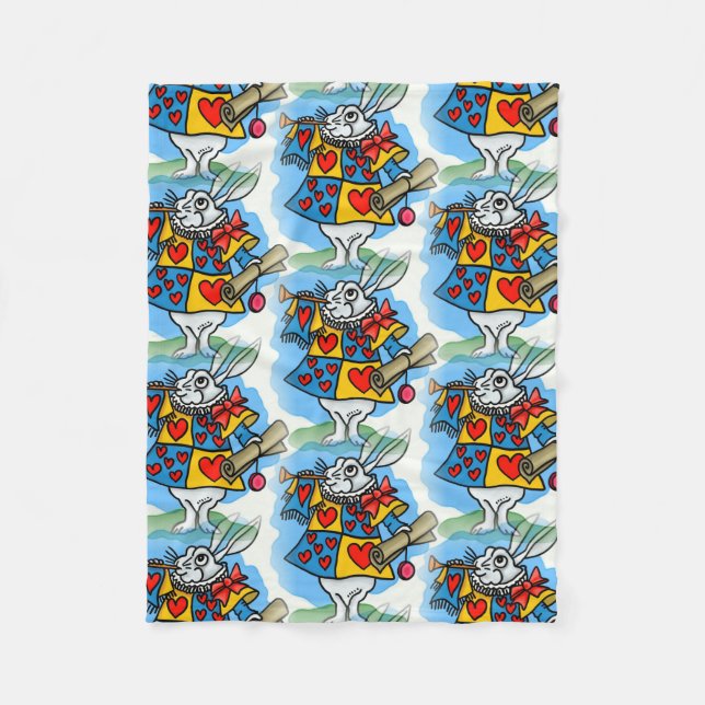 Manta Polar Conejo en el país de las maravillas (Anverso)