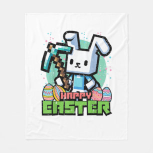 Manta Polar Conejo Feliz De Pascua Pixel Juego Juegos Jugador 