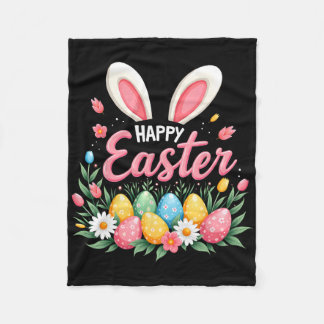 Manta Polar Conejo Feliz de Pascua Primavera Huevo de Pascua C
