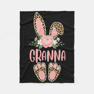 Manta Polar Conejo Granna Leopardo Floral Feliz Primavera Pasc