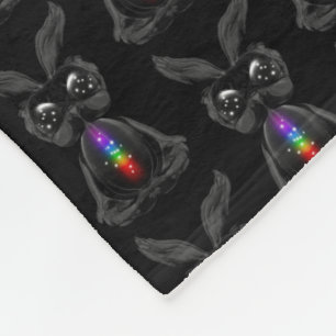Manta Polar Conejo lindo con Alma Arcoiris Chakra