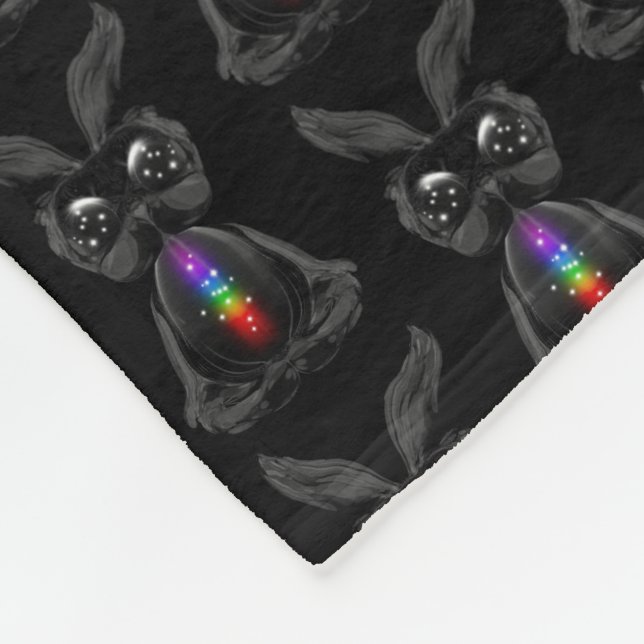 Manta Polar Conejo lindo con Alma Arcoiris Chakra (Esquina)