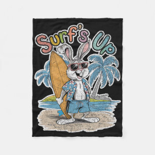 Manta Polar Conejo Surfista Tabla de Surf Verano Ret