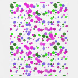 Manta Polar Confeti de lunares rosados