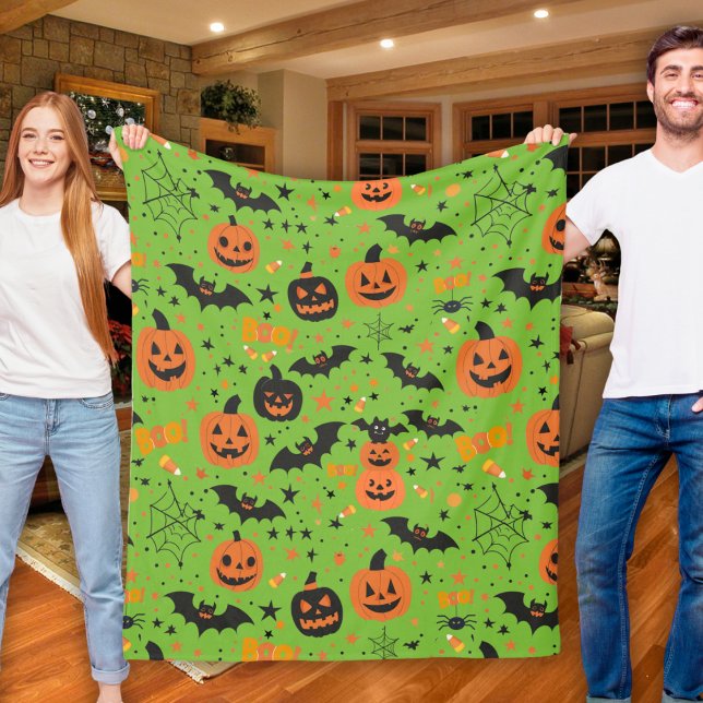 Manta Polar Confort Cutáneo Y Acogedor Tema De Halloween (Spooky Comfort Cute And Cozy Halloween Themed Fleece Blanket)
