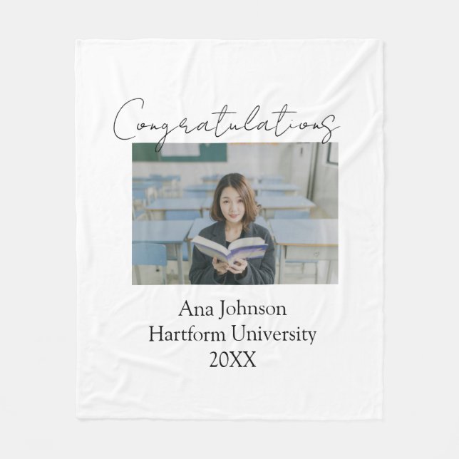 Manta Polar Congratulations photo graduate name university yea (Anverso)