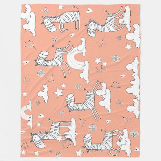 Manta Polar Conjunto de línea de animal cebra
