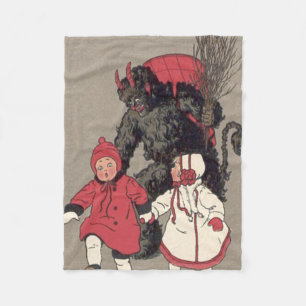 Manta Polar Conmutador Krampus Persiguiendo Niños