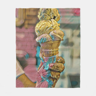 Manta Polar Cono de helado vintage