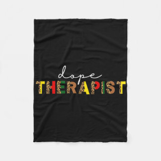 Manta Polar Consejero terapeuta de drogas Leopard Print Black