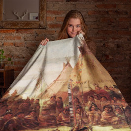 Manta Polar Consejo de Guerra Sioux George Catlin Circa 1850