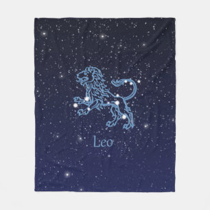 Manta Polar Constelación de León y Rótulo Zodiaco con Estre
