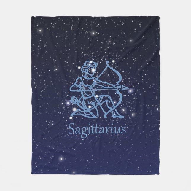 Manta Polar Constelación de Sagittarius y Rótulo de Zodiac con (Anverso)