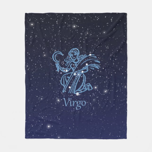 Manta Polar Constelación del virgo y Rótulo del zodiaco con (Anverso)