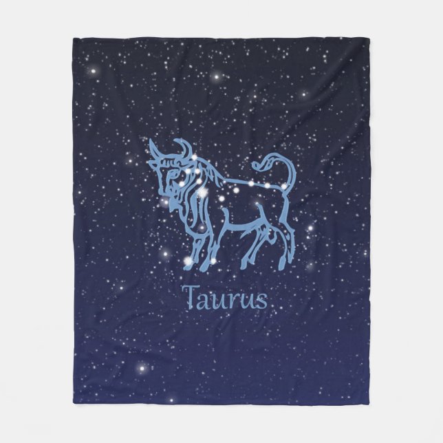 Manta Polar Constelación Taurus y Rótulo Zodiaco con estrellas (Anverso)
