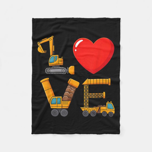 Manta Polar Construction Valentine Love Spelled With Trucks Ex (Anverso)