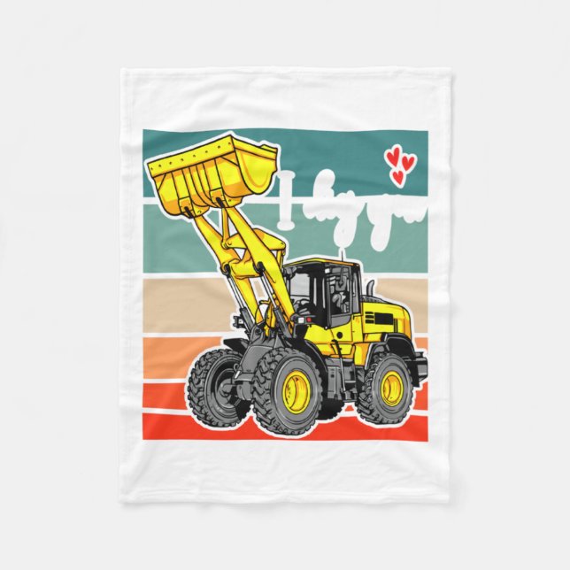 Manta Polar Construction Vehicles Valentines Hearts Excavator  (Anverso)