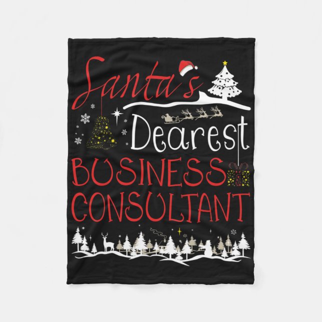 Manta Polar Consultor de negocios Xmas Job Cute Navidades (Anverso)