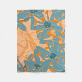 Manta Polar Contemporary Leaf Design Peach
