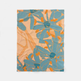 Manta Polar Contemporary Leaf Design Peach