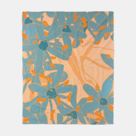 Manta Polar Contemporary Leaf Design Peach