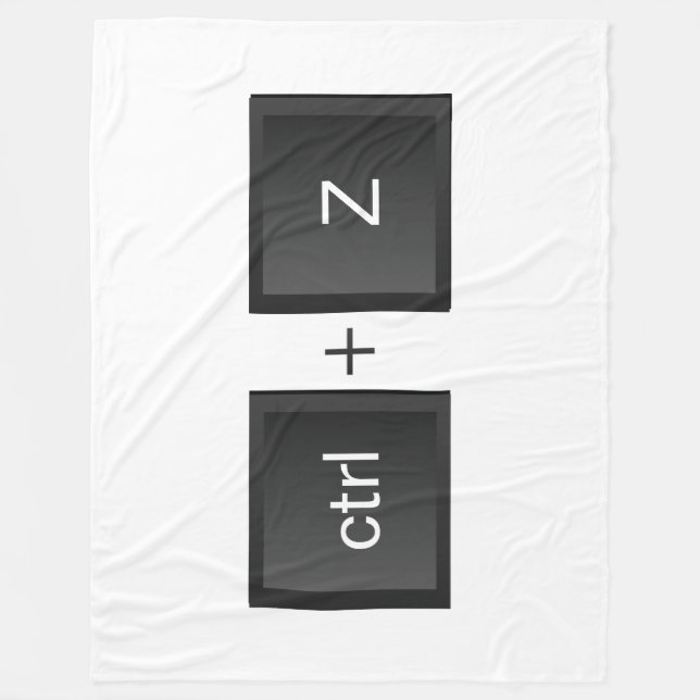 Manta Polar Control-Z ctrl+Z "UNDO" Divertido teclado para PC  (Anverso)