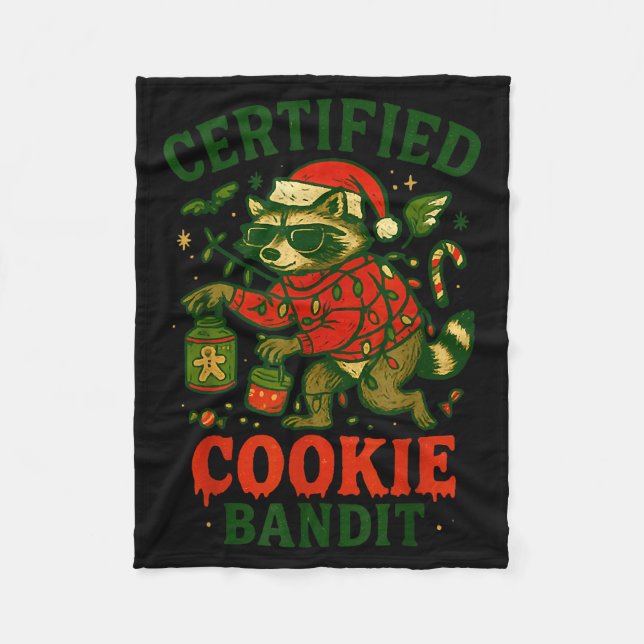 Manta Polar Cookie Bandit con certificación, Navidades diverti (Anverso)
