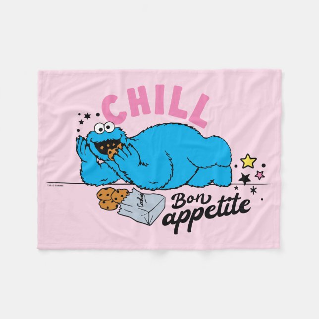 Manta Polar Cookie Monster | Chill Bon Appetite (Frente (Horizontal))