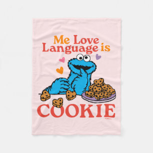 Manta Polar Cookie Monster Cita el día de San Valentín