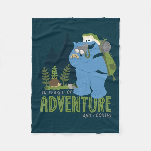 Manta Polar Cookie Monster | En busca de aventuras...y galleta (Anverso)
