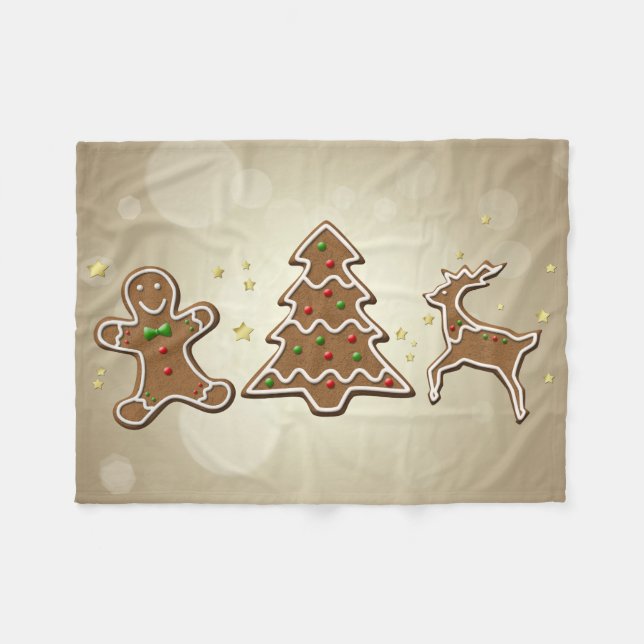 Manta Polar Cookies de Gingerbread (Frente (Horizontal))