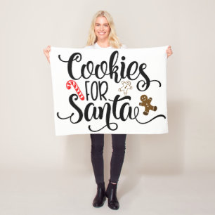 Manta Polar Cookies para Navidades de Santa Fun