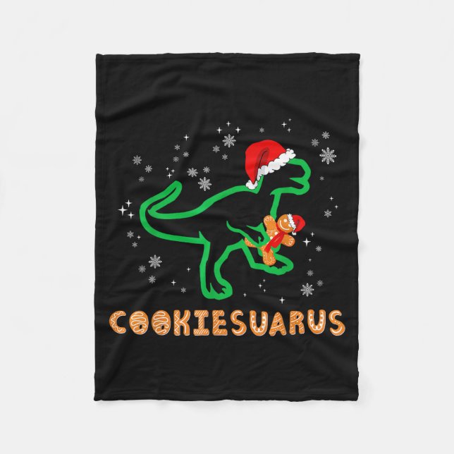 Manta Polar Cookiesaurus Christmas Dinosaur Rex Sugar Cookie  (Anverso)