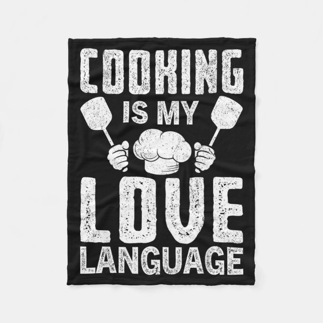 Manta Polar Cooking Is My Love Language Funny Chef Quote  (Anverso)
