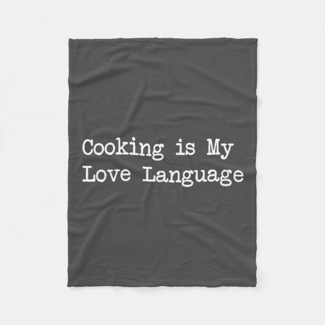 Manta Polar Cooking Is My Love Language Funny Quotes  (Anverso)