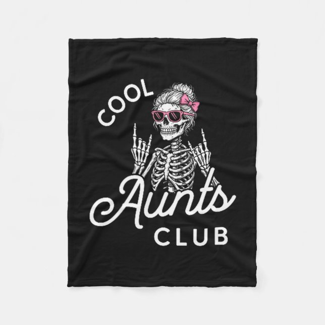 Manta Polar Cool Aunt Club Funny Skeleton Family Kids Women  (Anverso)