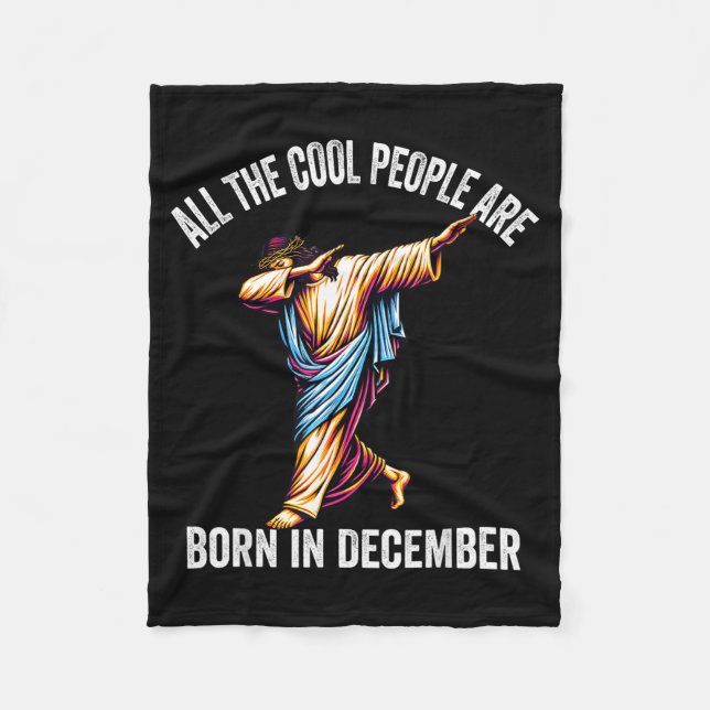 Manta Polar Cool People Are Born In December Christian Christm (Anverso)