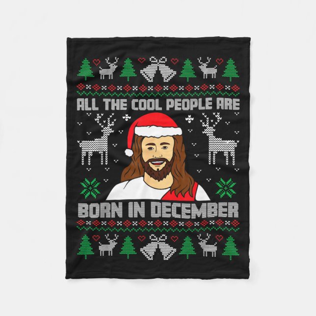 Manta Polar Cool People Are Born In December Christian Christm (Anverso)