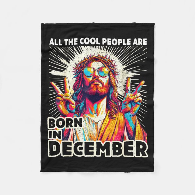 Manta Polar Cool People Are Born In December Christian Christm (Anverso)