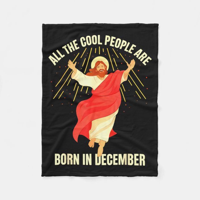 Manta Polar Cool People Are Born In December Christian Christm (Anverso)