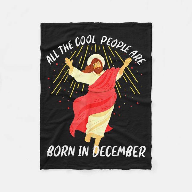 Manta Polar Cool People Are Born In December Christian Christm (Anverso)