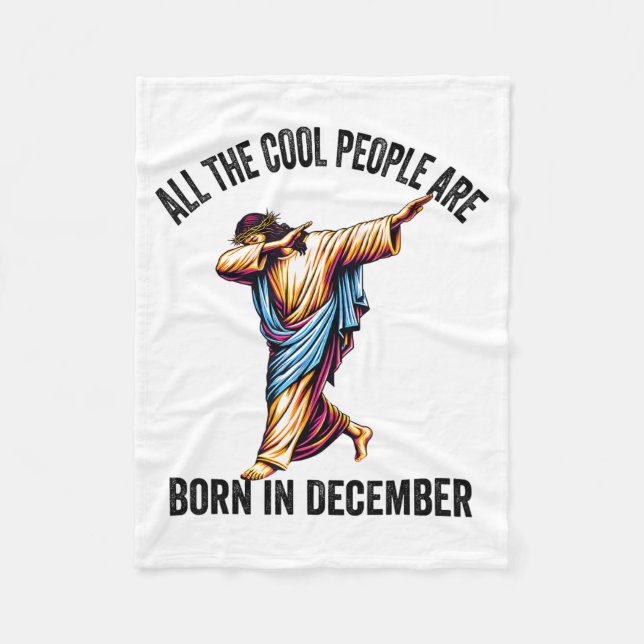 Manta Polar Cool People Are Born In December Christian Christm (Anverso)