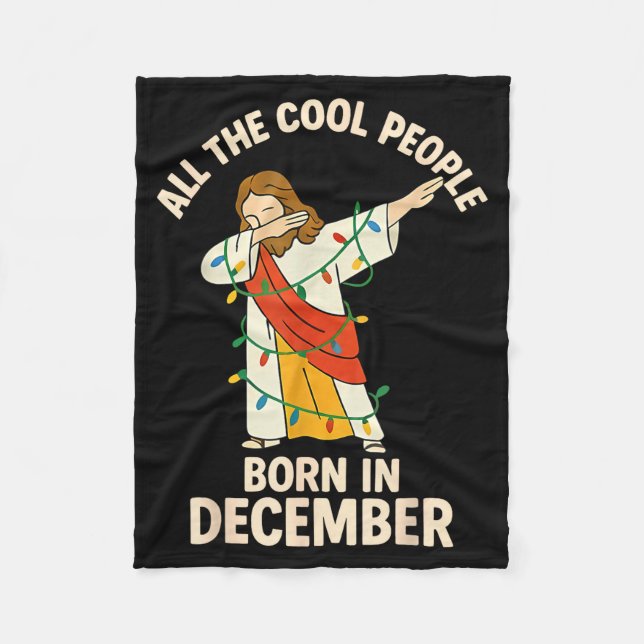 Manta Polar Cool People Are Born In December Christian Christm (Anverso)